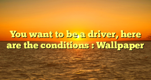 You want to be a driver, here are the conditions : Wallpaper