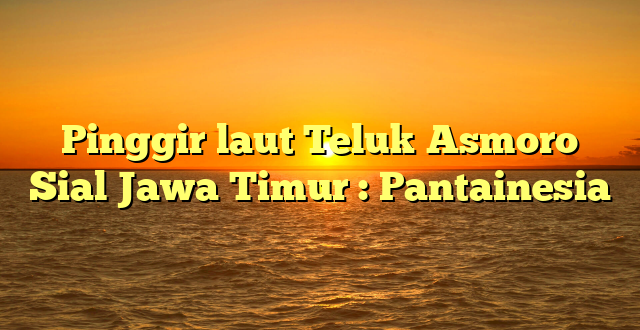 Pinggir laut Teluk Asmoro Sial Jawa Timur : Pantainesia