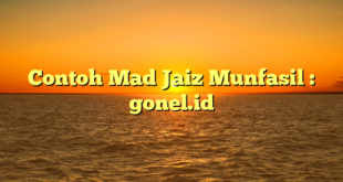 Contoh Mad Jaiz Munfasil : gonel.id
