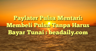 Paylater Pulsa Mentari: Membeli Pulsa Tanpa Harus Bayar Tunai : beadaily.com